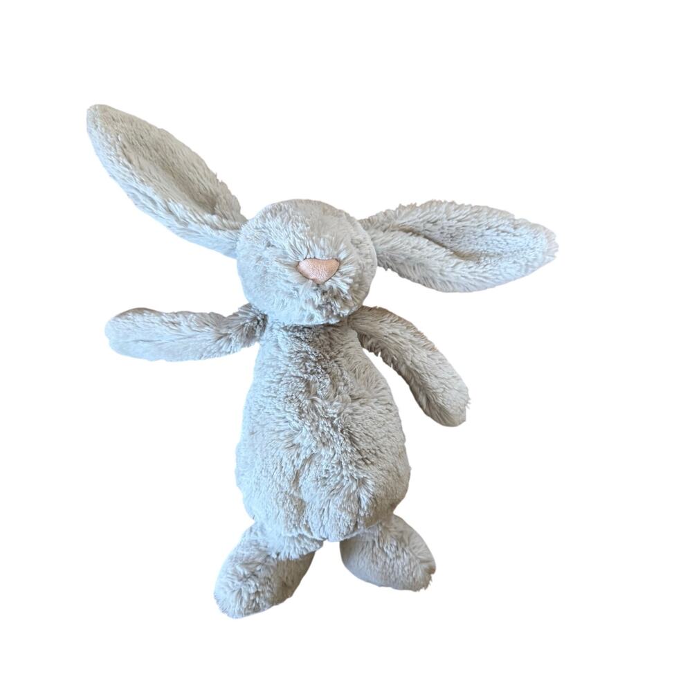 9" JELLYCAT BASHFUL BUNNY Light Gray STUFFED ANIMAL PLUSH TOY SOFT